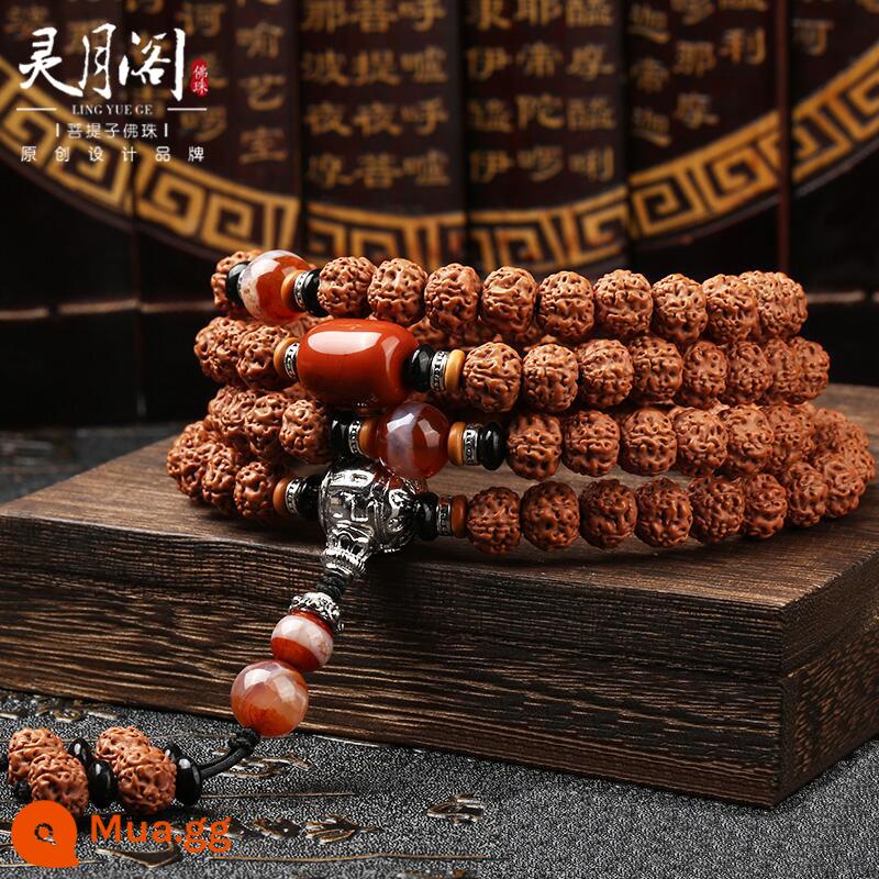 Indonesia 108 nhỏ Vajra Bodhi vòng tay nam đĩa để chơi chuỗi hạt Phật vòng cổ boutique Bodhi Ziwen chơi hình bàn tay nữ - Mặt trời mọc [những con rồng đôi bùng nổ được lựa chọn cẩn thận]