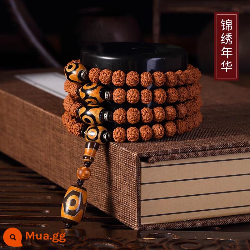 Indonesia 108 nhỏ Vajra Bodhi vòng tay nam đĩa để chơi chuỗi hạt Phật vòng cổ boutique Bodhi Ziwen chơi hình bàn tay nữ - Những năm huy hoàng [những con rồng đôi bùng nổ được lựa chọn cẩn thận]