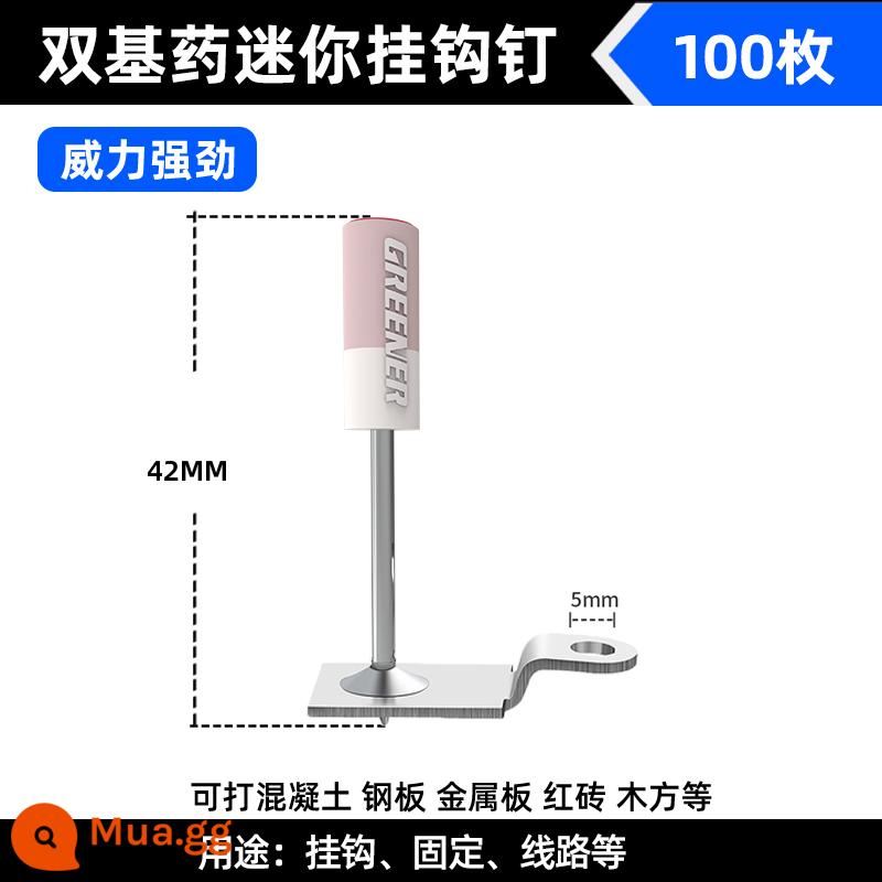 Rừng Xanh Pháo Súng Bắn Đinh Mini Treo Trần Hiện Vật Tất Cả Trong Một Bắn Đinh Súng Đặc Biệt Bơm Bê Tông Thép Súng Bắn Đinh giảm Thanh Loại Mới - [Móc đinh 100 chiếc] Móng tay đặc biệt súng mini - Đảm bảo đạn câm [Giảm giá số lượng lớn]