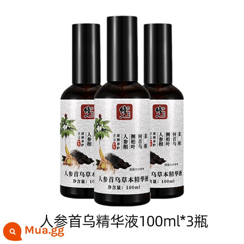 Sửa nấm linh chi đen Polygonum multiflorum dưỡng tóc đen dạng lỏng dầu gội chống rụng tóc chính hãng flagship store trang web chính thức - Tinh chất nhân sâm và Polygonum multiflorum 100ml*3 chai