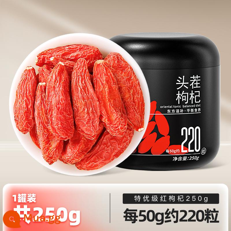 Qilixiang Ninh Hạ Goji Berry đỏ hạng A Goji Berry Ninh Hạ đích thực Black Goji Berry Nam thận trà Gouqi - 250g quả dâu tây cao cấp, khoảng 220 hạt trên 50g [hạt lớn]