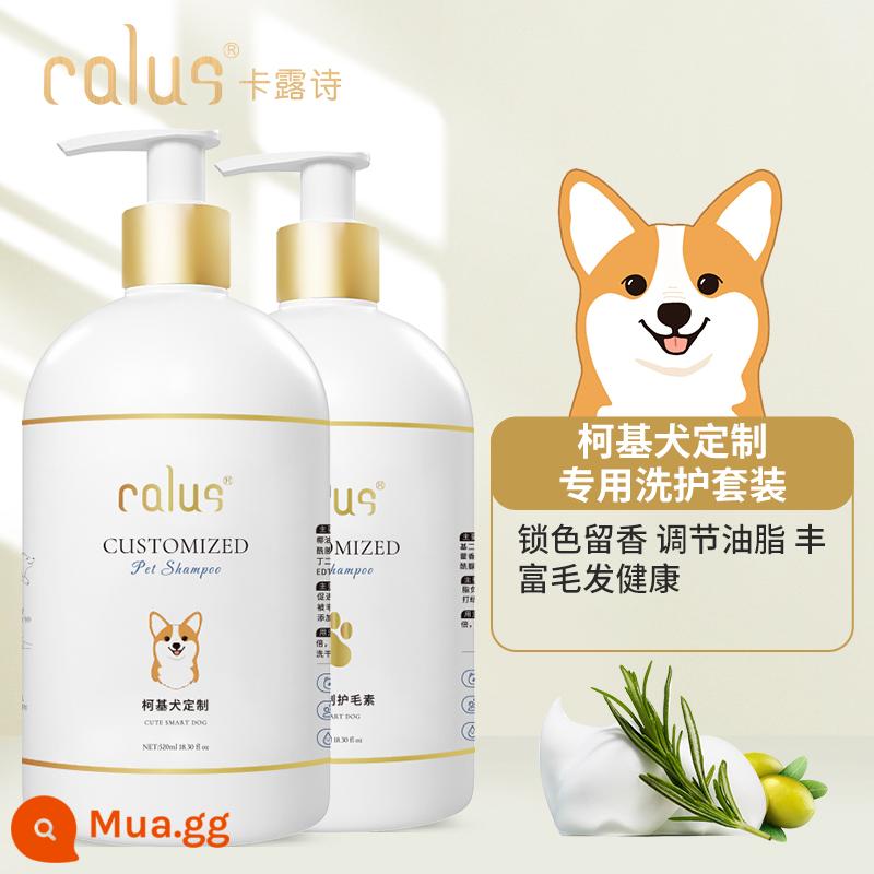 Kalushi Cho Thú Cưng Chó Sữa Tắm Kháng Khuẩn Khử Mùi Hương Thơm Lâu Dài Teddy Bichon Bomei Golden Retriever Tắm Đặc Biệt - [Corgi] Đặc Biệt 520ml + Dầu Xả 520ml