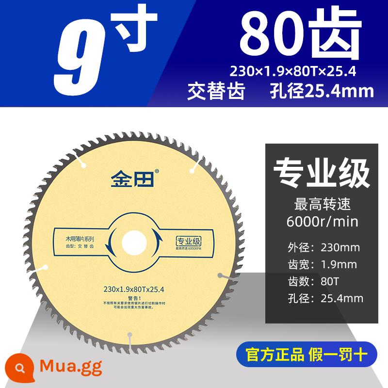 Tấm gỗ siêu mỏng cấp chuyên nghiệp Jintian Thang 79 inch răng phẳng bảng không sơn lưỡi cưa chế biến gỗ đặc biệt lưỡi cưa máy cắt tròn - Cấp chuyên nghiệp 230x1.9x80 răngx25.4