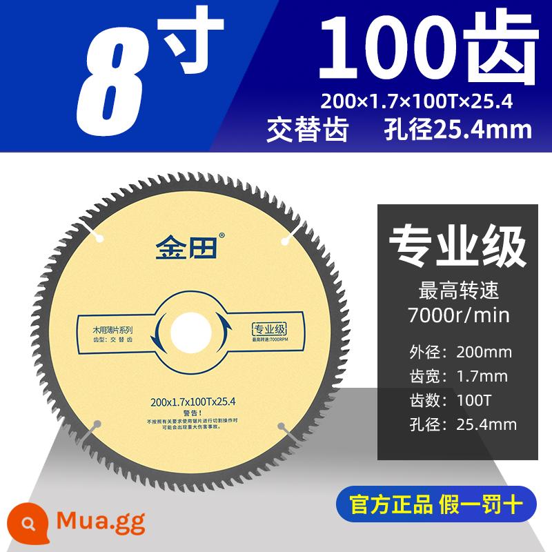 Tấm gỗ siêu mỏng cấp chuyên nghiệp Jintian Thang 79 inch răng phẳng bảng không sơn lưỡi cưa chế biến gỗ đặc biệt lưỡi cưa máy cắt tròn - Cấp chuyên nghiệp 200x1.7x100 răngx25.4