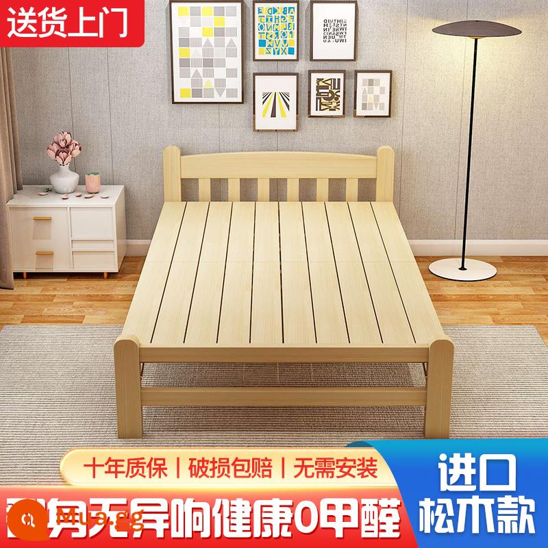 Giường gấp gỗ đặc 90cm giường đơn văn phòng nghỉ trưa giường home 1.2m ván cứng cho thuê giường gỗ giường nhỏ - Loại A [ván giường mã hóa có cột đỡ ở giữa] đi kèm miếng bông + gối