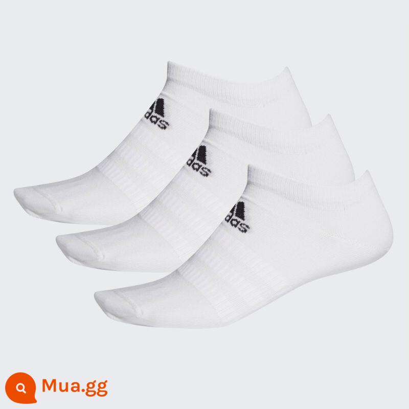 Vớ Adidasadidas nam và nữ vào mùa thu và mùa đông chạy tất và bóng rổ trong vớ - [Mẫu thể thao thoáng khí] DZ9401 3 đôi cổ thấp màu trắng