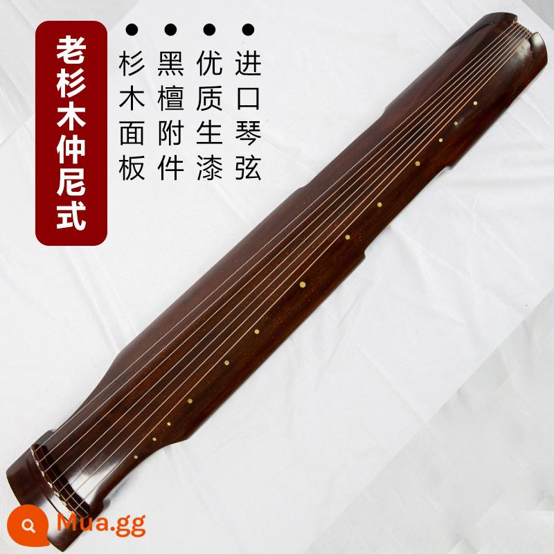 Han luật guqin Fuxi Zhongni phong cách chơi thuần túy thủ công linh sam cũ hỗn loạn đàn piano thực hành bảy dây dành cho người mới bắt đầu - Cây linh sam cổ được làm thủ công hoàn toàn theo phong cách Zhongni + bộ phụ kiện đầy đủ