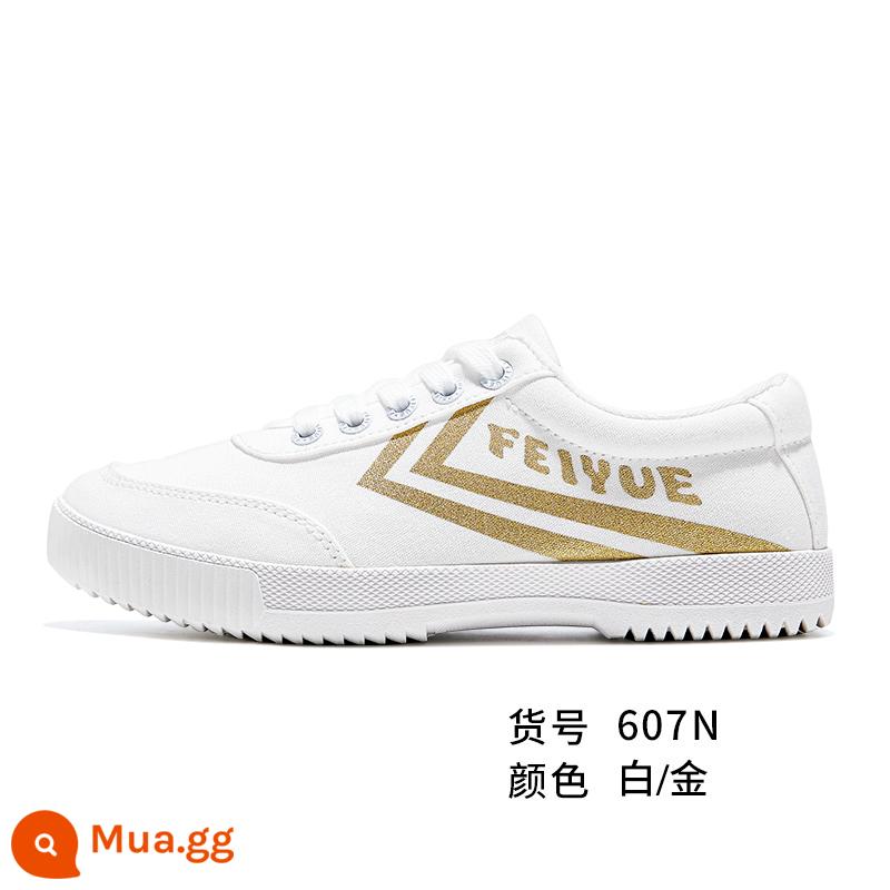 Feiyue/feiyue mới màu trắng phiên bản thứ ba giày thể thao giày vải giày trắng nam nữ giày đôi - 607 bạch kim