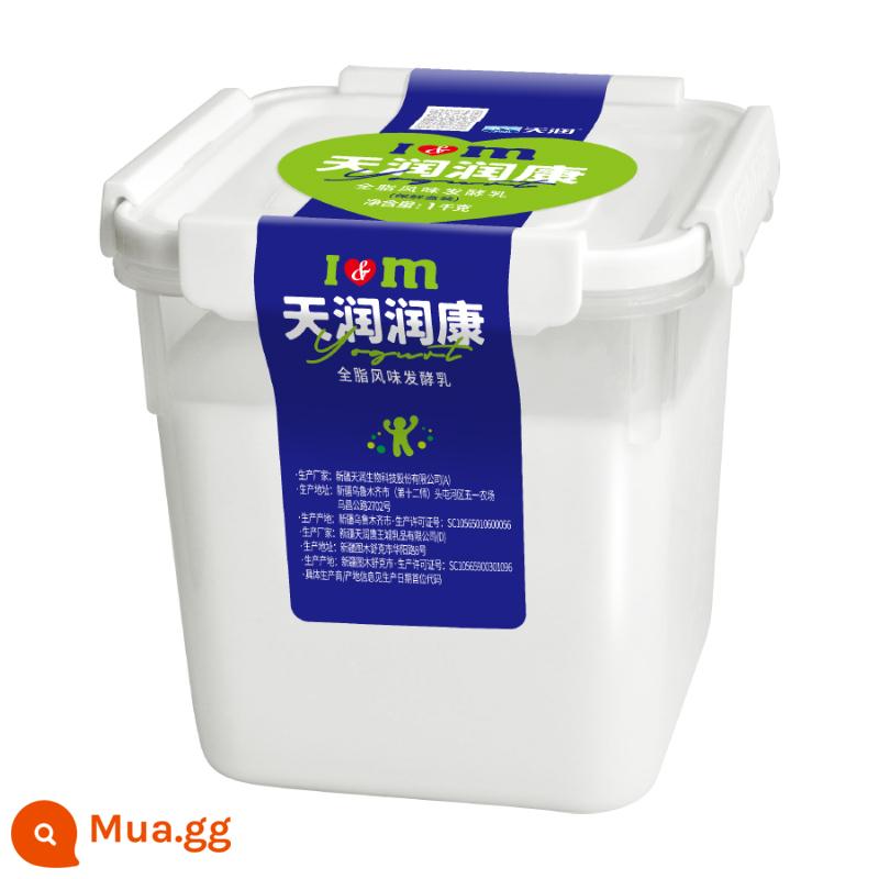 Ngày mới SF Giao hàng miễn phí! Sữa chua Tianrun Runkang thùng lớn 1kg Sữa chua già Tân Cương hương vị chính gốc xô chua miễn phí vận chuyển - [Runkang 1kg] 1 thùng