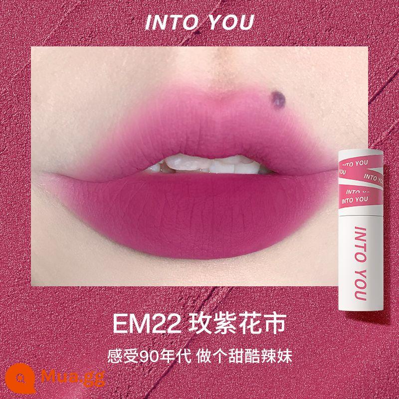 INTO YOU air lip bùn mỏng matte mềm sương nhung son môi men w6 làm trắng sinh viên vàoyouw1 - EM22