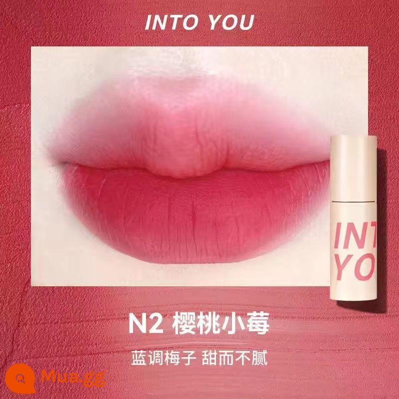 INTO YOU air lip bùn mỏng matte mềm sương nhung son môi men w6 làm trắng sinh viên vàoyouw1 - N2