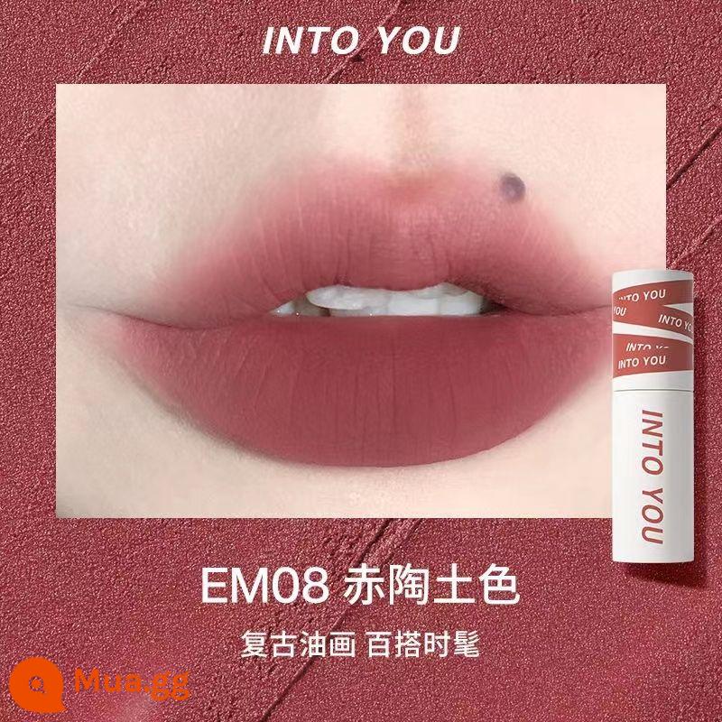 INTO YOU air lip bùn mỏng matte mềm sương nhung son môi men w6 làm trắng sinh viên vàoyouw1 - EM08