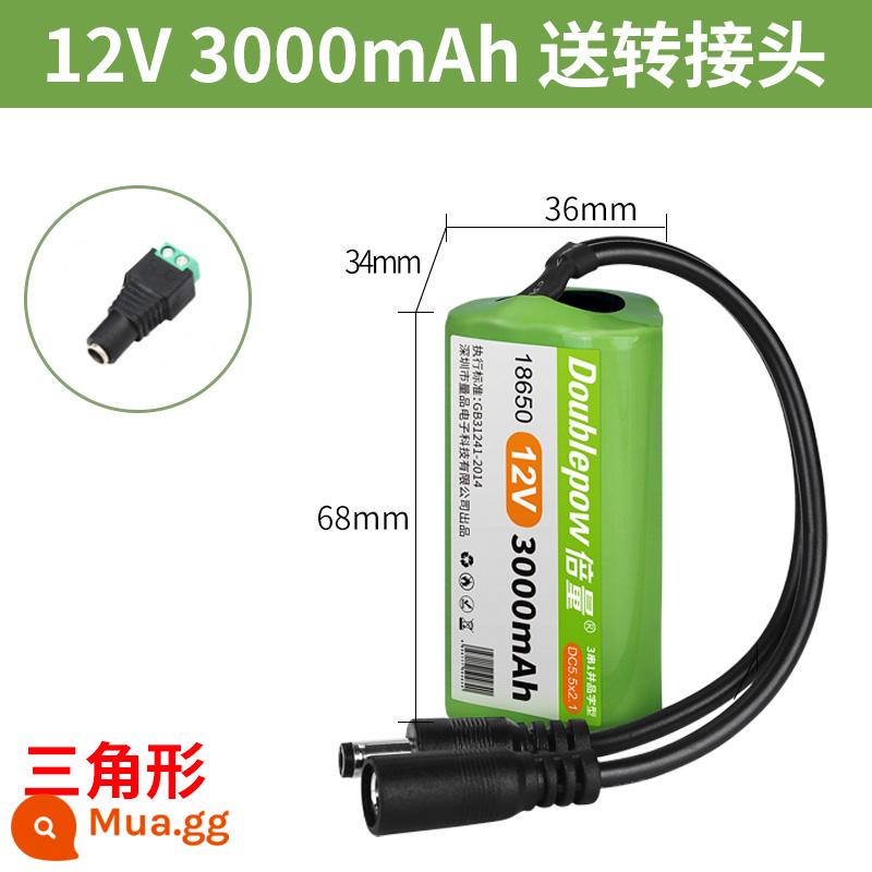 Thể tích gấp đôi 18650 pin lithium 3.7 v sạc dung lượng lớn 7.4 v máy hát âm thanh hộp đèn pha đa năng 12 v - Loại tam giác 12V 3000mAH. Thêm vào danh sách yêu thích và nhận [Bộ chuyển đổi] miễn phí khi mua hàng.