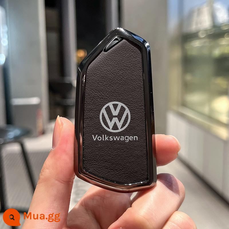 Thích hợp cho chìa khóa Volkswagen Sagitar Bora Magotan golf TiguanL xe Passat Lavida CC vỏ khóa - Vỏ đơn màu nâu mocha kiểu C