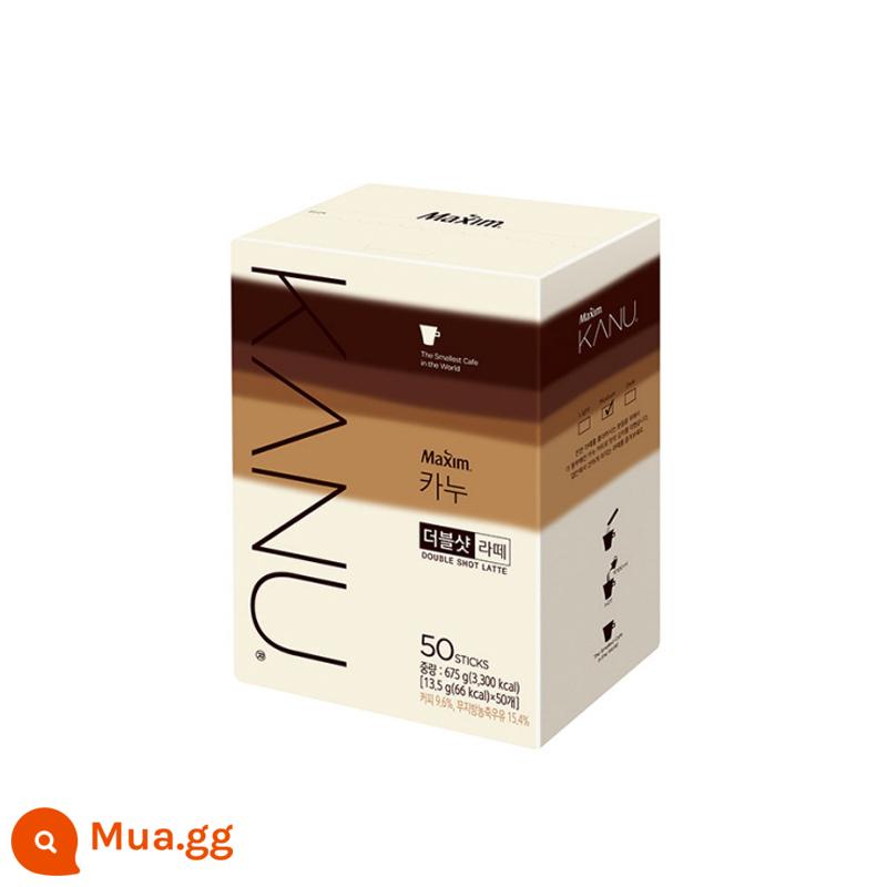 Cà phê Maxim nhập khẩu Hàn Quốc 100 gói Huang Maixin Maxim cà phê bột cà phê hòa tan Mocha ba trong một - Kanu Double Latte 50 miếng