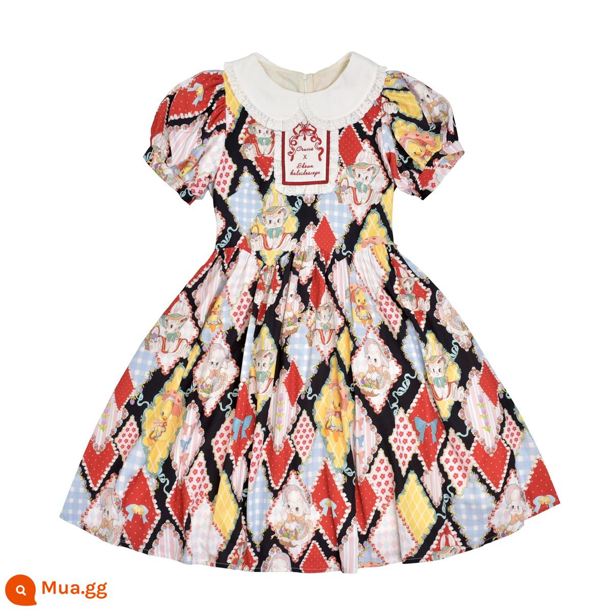 Southern Cross Original [Showa Kaleidoscope] Dress OP SK Khoản thanh toán cuối cùng có thể được chi tiêu - OP thêu màu đen