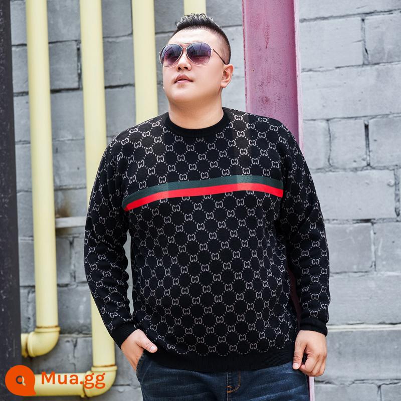 200 catties plus fat plus size áo len nam ống rộng hợp thời trang fat man fat man Hugh - MY104