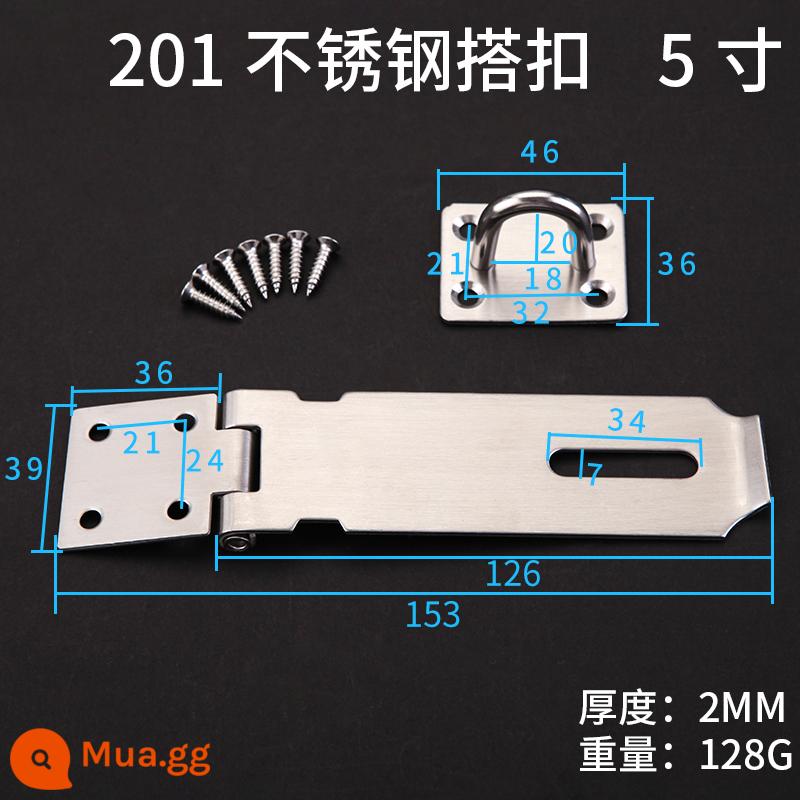 Khóa thép không gỉ dày khóa kiểu cũ khóa cửa an toàn khóa cửa chống trộm khóa góc phải khóa cửa khóa chốt chốt cửa - khóa 5 inch