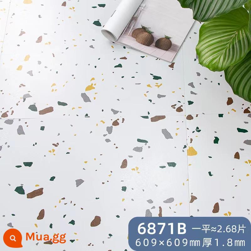 sàn nhựa pvc dán tự dính chịu mài mòn giả đá cẩm thạch terrazzo sàn da thương mại sàn dán cải tạo sàn - 6871B [Mẫu độc quyền]-Tối thiểu 3 chiếc [kích thước 60*60]