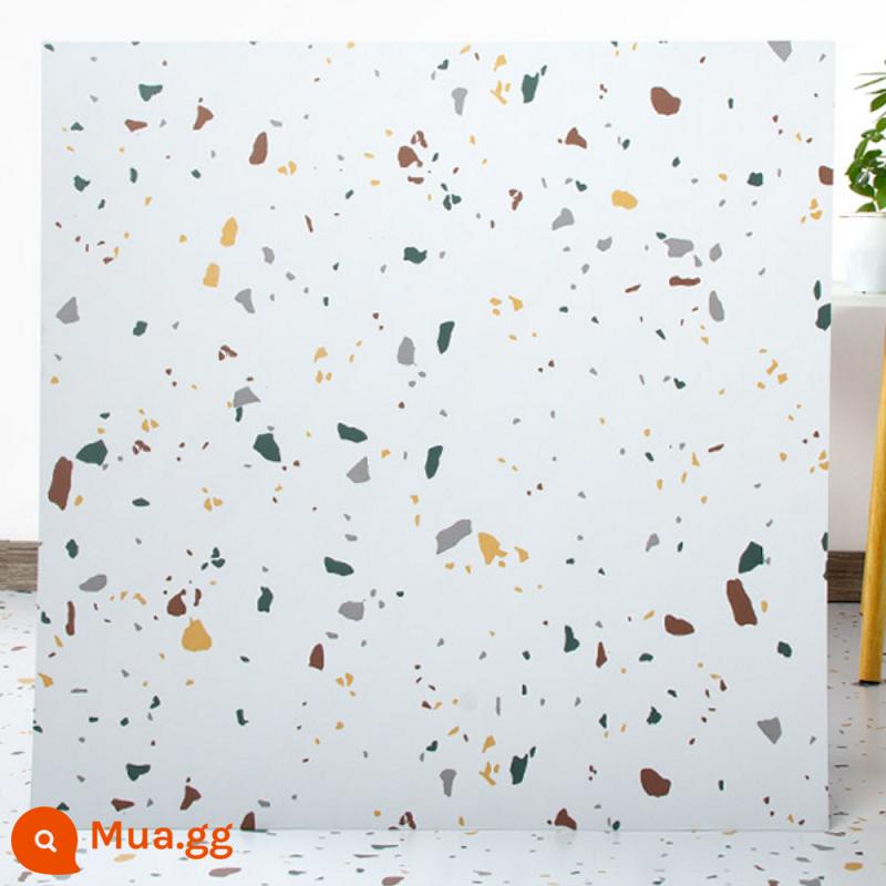 sàn nhựa pvc dán tự dính chịu mài mòn giả đá cẩm thạch terrazzo sàn da thương mại sàn dán cải tạo sàn - [Tàn thuốc lá]-kiểu 86021-tối thiểu 3 tờ [kích thước 80*80]