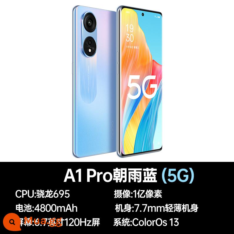 [12 vấn đề miễn phí] OPPO A1 Pro điện thoại di động oppo a1pro 5g mới ra mắt điện thoại di động oppo chính thức cửa hàng hàng đầu trang web chính thức chính hãng opρo màn hình cong 0ppo a1pro por - Zhaoyu màu xanh