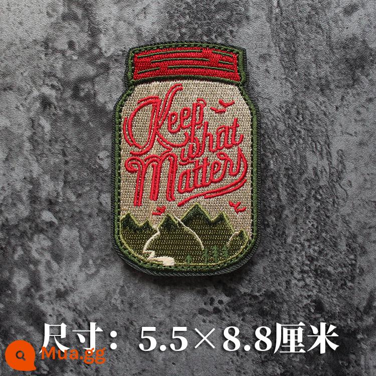 Thêu Velcro Scenic Morale Patch Phiêu lưu ngoài trời Cắm trại Traveller Keo Armband Morale Patch - chai phong cảnh