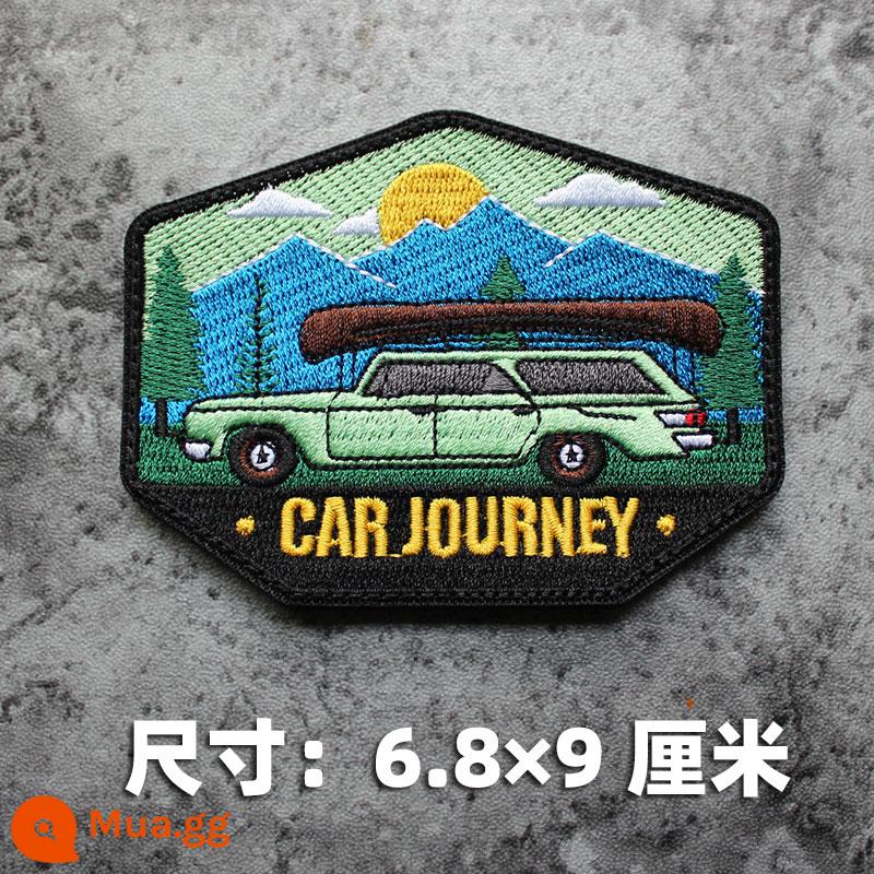 Thêu Velcro Scenic Morale Patch Phiêu lưu ngoài trời Cắm trại Traveller Keo Armband Morale Patch - HÀNH TRÌNH XE HƠI