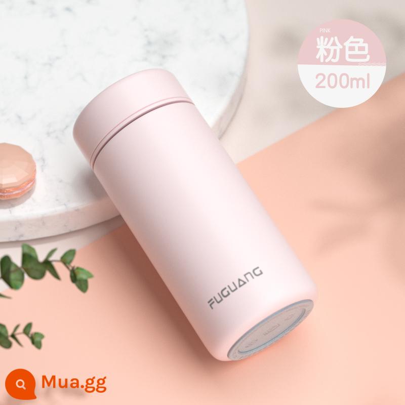 Fuguang Mini Cách Nhiệt Cốc Nữ Mùa Đông 316 Nam Di Động Nhỏ Gọn Bỏ Túi 200 Ml Mới Dung Tích Nhỏ Cốc Nước - Hồng 200ml [Thép không gỉ 316]