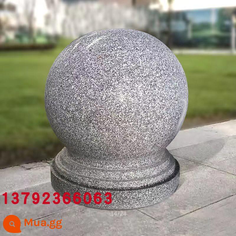 Quả bóng đá chắn đường Quả bóng tròn Bóng chặn xe khuôn viên trường vuông Đá bóng Đá bóng đá granite Đá cẩm thạch chặn xe Quả bóng đá - Mè xám đường kính 20CM (chưa bao gồm phí vận chuyển)