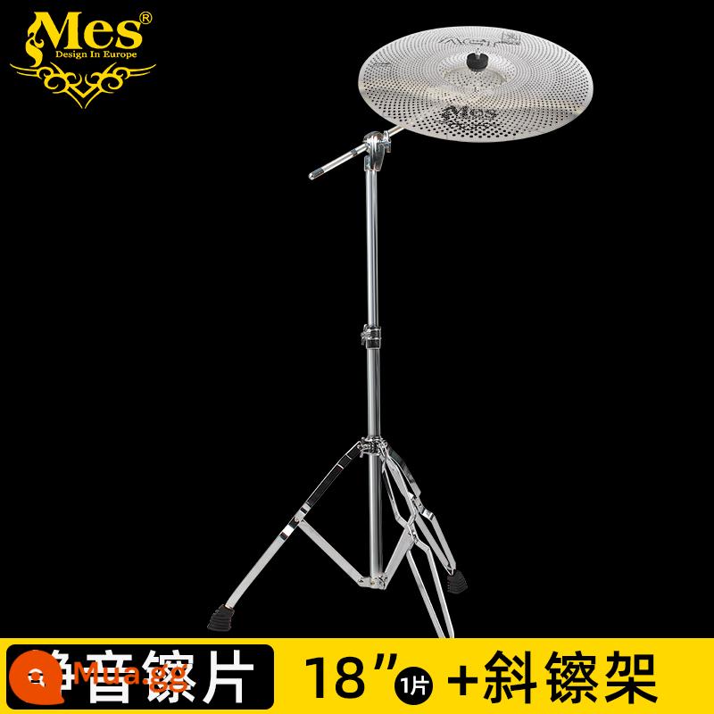 MES Maesi trống sàng câm bọ cạp âm thanh yếu bộ bọ cạp giảm thanh bọ cạp bộ trống jazz lau mảnh nĩa mảnh - [Chính hãng] Giá đỡ nghiêng 18 inch + im lặng