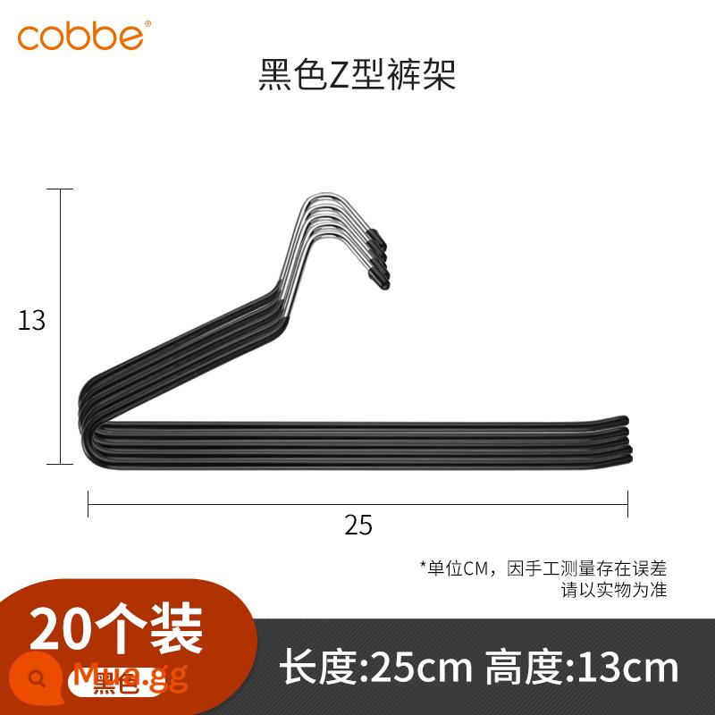 Giá treo quần Caber thanh ray trượt dạng ống lồng tủ quần áo kéo ra phía trên tích hợp giá treo quần lưu trữ treo quần quần kéo quần treo - 25cm-Thiên Nga Đen 20 miếng