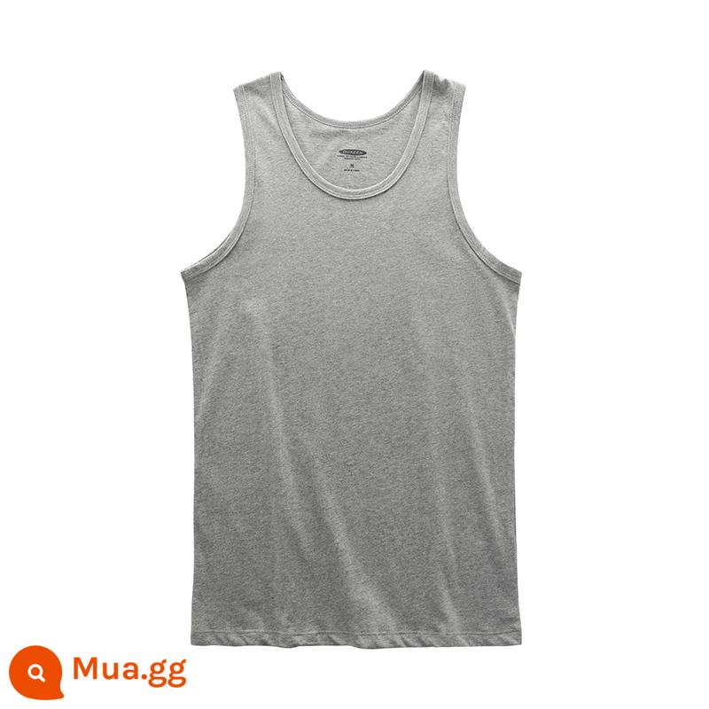 DUKEEN Mỹ cotton vest nam mùa hè áo khoác ngoài thể dục thể thao hạng nặng áo thun không tay áo vest nam vai áo - xám