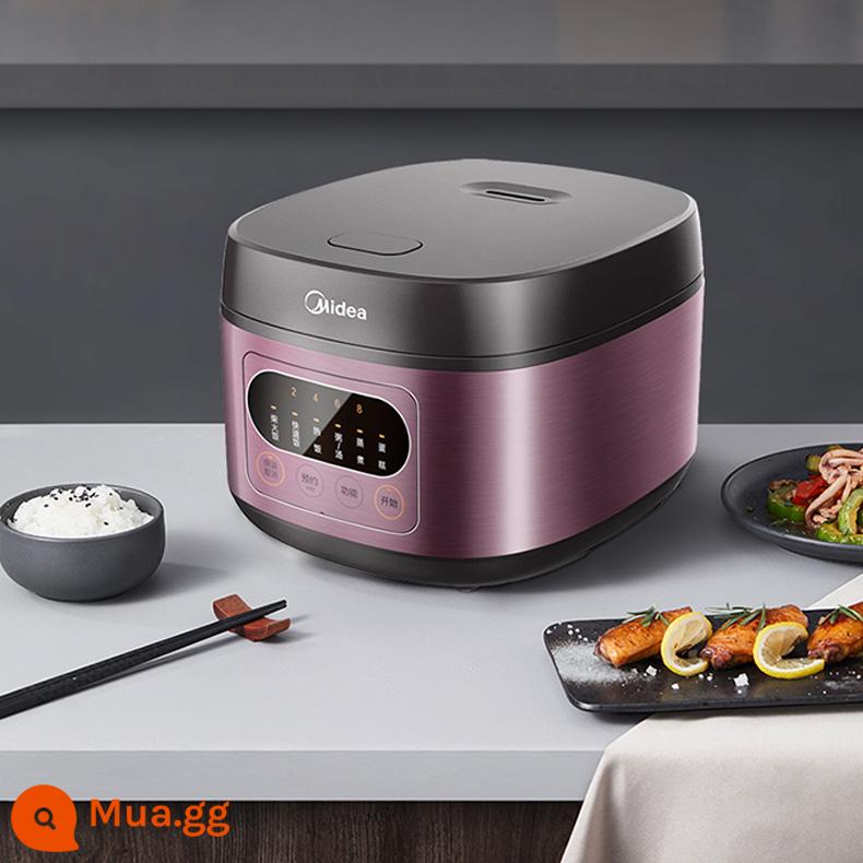 Nồi cơm điện thông minh Midea 5L hộ gia đình dung tích lớn 3 nồi hấp cơm chính hãng flagship store chính hãng 7 người - Vàng hồng 5L màu nâu sáng