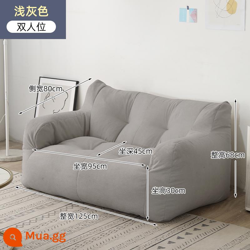 Sofa lười chiếu tatami đơn đôi lưới đỏ ins phong cách cho thuê nhà phòng ban công nằm sàn phòng ngủ sofa nhỏ - Xám nhạt [Mẫu lớn gấp đôi]