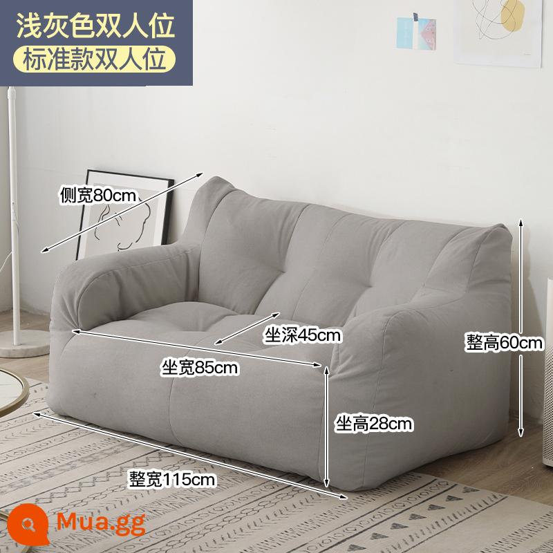 Sofa lười chiếu tatami đơn đôi lưới đỏ ins phong cách cho thuê nhà phòng ban công nằm sàn phòng ngủ sofa nhỏ - Màu xám nhạt [kiểu tiêu chuẩn kép]