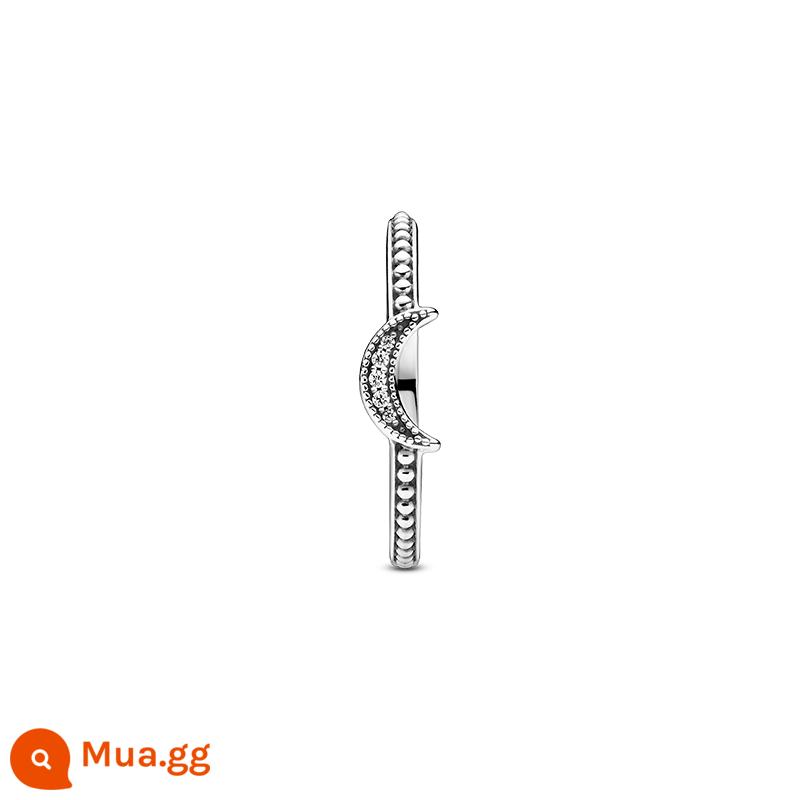 [Giáng Sinh] Pandora Pandora Nhẫn hạt lưỡi liềm bạc 925 199156C01 quà tặng cá tính - 52mm