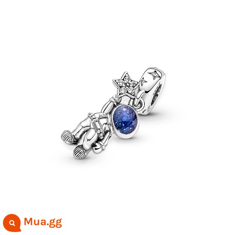 Pandora Pandora Du hành thiên hà Phi hành gia hái sao Charm 790030C01 Màu xanh lam Thiết kế lãng mạn - Mã trung bình