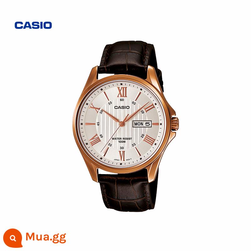 Cửa hàng Flagship của CASIO MTP-1384BUL Đồng hồ đeo tay nam thời trang công sở chống nước Trang web chính thức Hàng chính hãng - MTP-1384L-7AVDF