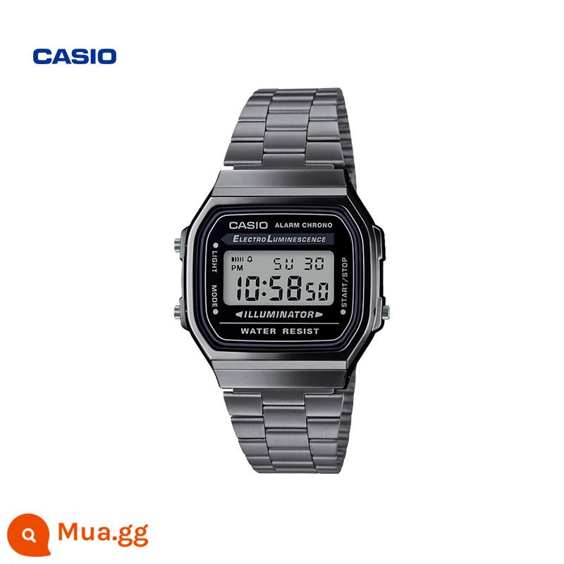 Đồng hồ CASIO cửa hàng hàng đầu ở nước ngoài A168WGG trang web chính thức của đồng hồ mặt vuông theo xu hướng thời trang cổ điển giản dị - A168WGG-1ADF