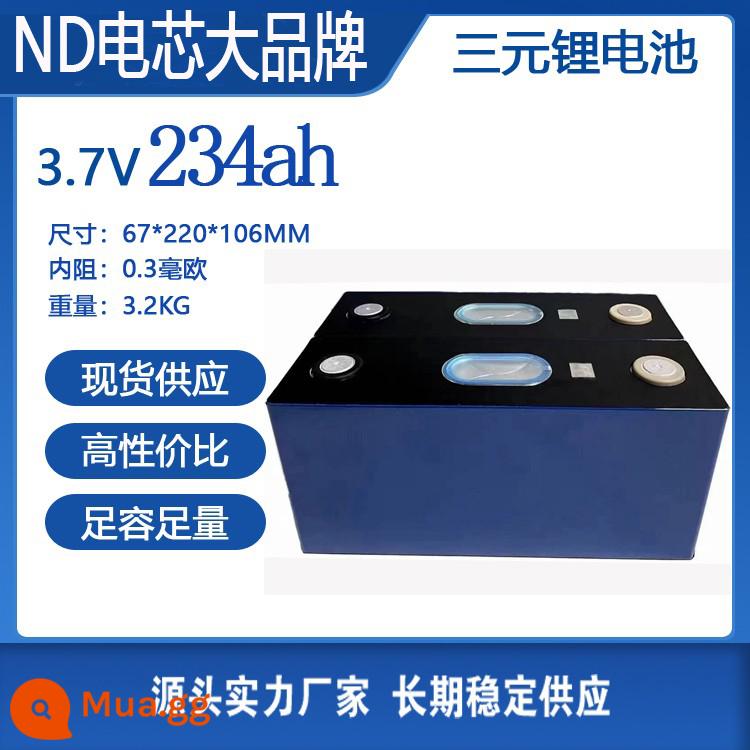 Thương hiệu mới Ningde xe máy điện pin lithium 3.7V40ah đơn lớn 60ah lưỡi điện xe điện ternary pin lithium - (Mã mài mới ND) 3.7V234ah