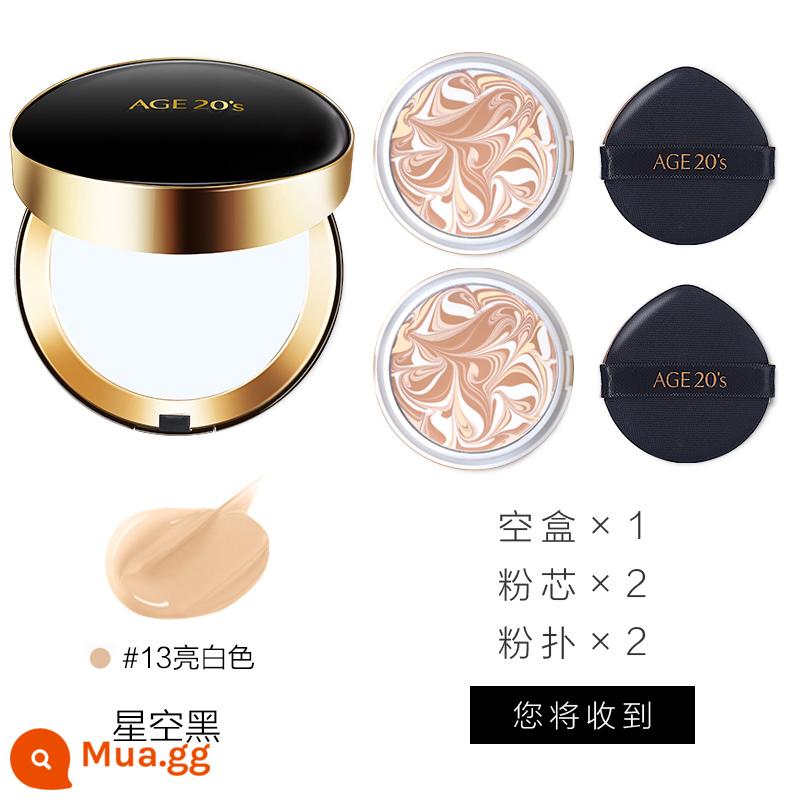 Aekyung air cushion bb cream flagship store chính thức flagship che khuyết điểm dưỡng ẩm kiểm soát dầu lâu dài cho da khô nền nữ age20s - Hộp Đen Latte Art Ba Màu #13