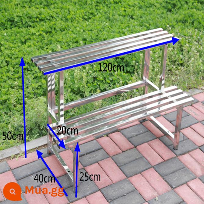 Giá đỡ hoa bằng thép không gỉ ban công ngoài trời thang nhiều lớp giá đỡ chậu hoa trong nhà từ sàn đến trần giá đỡ chậu hoa mọng nước giá đỡ hoa - Tầng 2 dài 120 cm