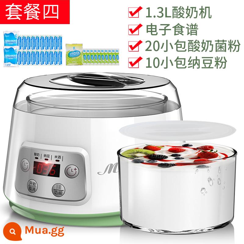 Hoàn toàn tự động Mengde ZCW-S03 rượu gạo tự làm sữa chua natto phụ kiện lót kính thông minh nhiệt độ không đổi ký túc xá - Máy đơn + bình trong + 20 bột vi khuẩn sữa chua + 10 bột natto