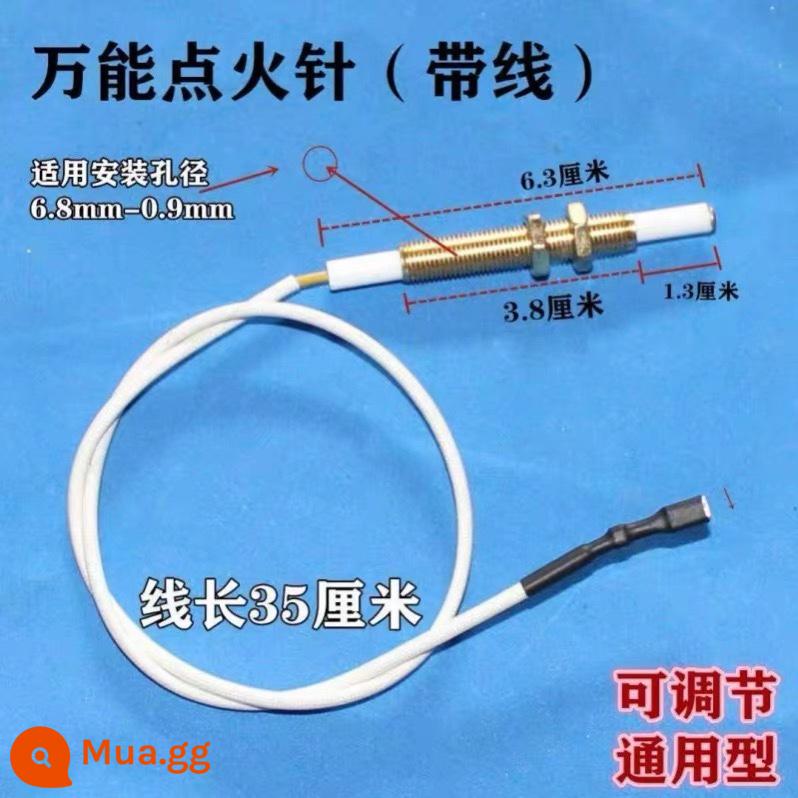 Đồng tay áo đa năng bếp gas đánh lửa cảm ứng kim bếp gas đánh lửa kim xung đánh lửa bếp gas đánh lửa kim - Với pin đánh lửa đầu dây đồng