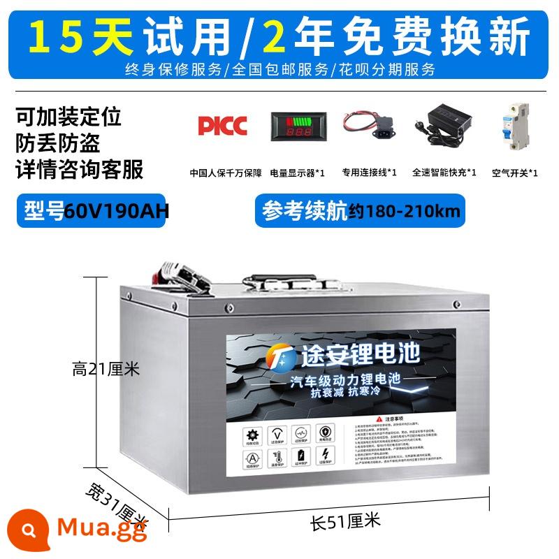 Xe điện Ningde pin lithium 48v60v72v xe hai, ba và bốn bánh lithium iron phosphate pin giao hàng pin đặc biệt - 60V190AH lithium iron phosphate ba/bốn bánh phổ thông mô hình công suất lớn