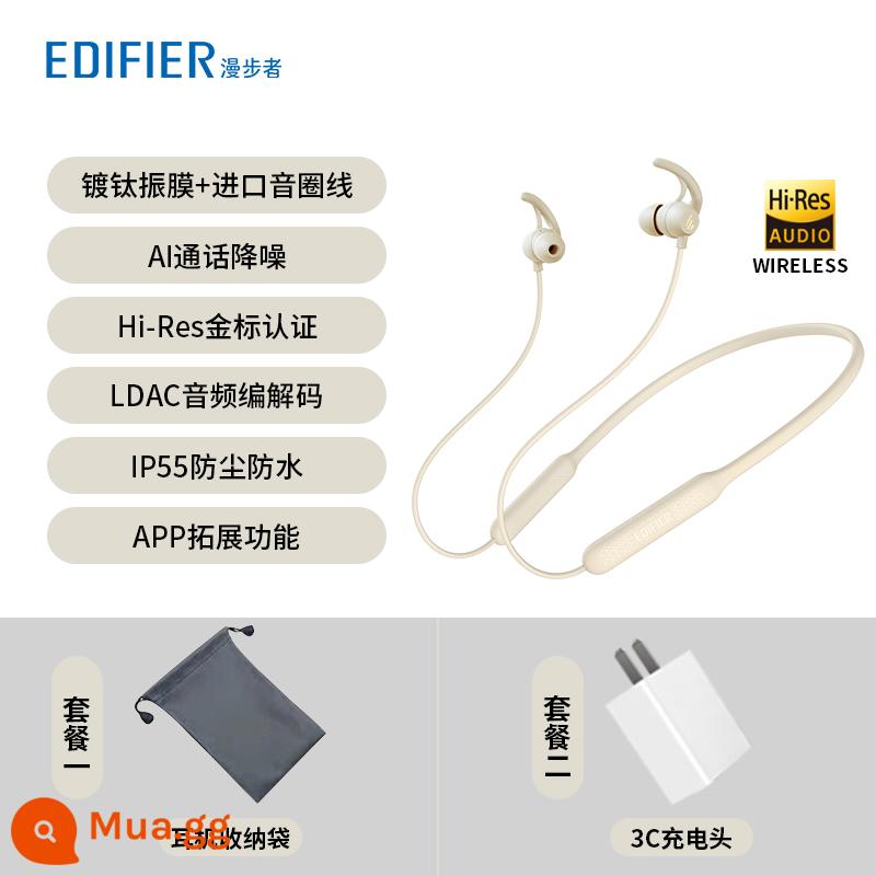 Edifier V3 Tai Nghe Không Dây Bluetooth Thể Thao Chạy Trò Chơi Âm Nhạc Cổ Treo Cổ Gọi Loại Bỏ Tiếng Ồn In-Ear - đám mây trắng