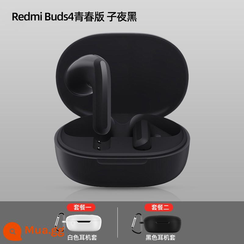 Tai nghe bluetooth không dây Xiaomi gạo đỏ giảm tiếng ồn thể thao mới 2023 âm thanh chất lượng cao nam và nữ phù hợp với Apple Huawei - nửa đêm đen