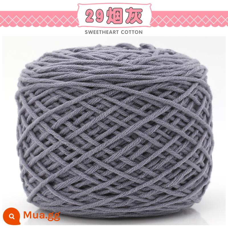 Người Yêu Của Cotton Len 8 Sợi Sữa Bông Len Bóng Dày Vừa Thảm Dệt Tay Sợi Nhung Đặc Biệt khăn Sợi Chỉ - màu xám khói 29