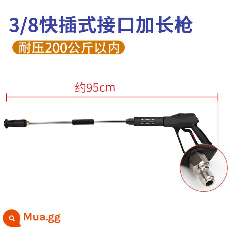 Cao Cấp Máy Rửa Xe Súng Nước 280/380 Mèo Đen 55/58 Hộ Gia Đình Phụ Kiện Máy Rửa Đầu Vòi Xịt Bàn Chải bơm Xe Hơi - Súng nối dài cắm nhanh G2 3/8 (chịu áp lực 200kg)