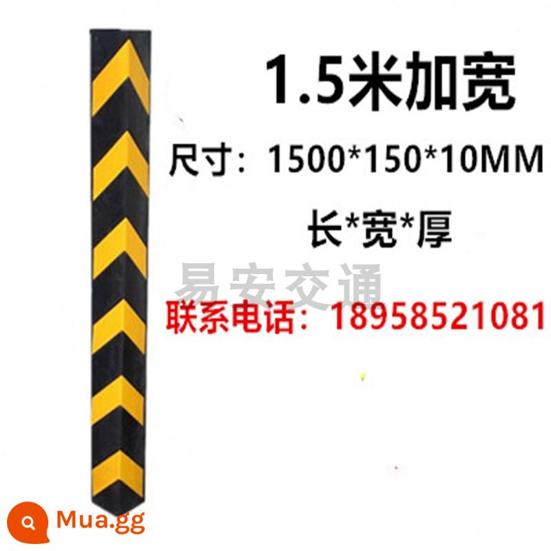 Cao su phản quang bảo vệ góc nhà để xe ngầm Dải chống va chạm 1,2 mét bảo vệ góc công trường bảo vệ góc cầu thang cột bảo vệ góc bên phải - Góc bên phải 1,5 mét * 150 * 10MM